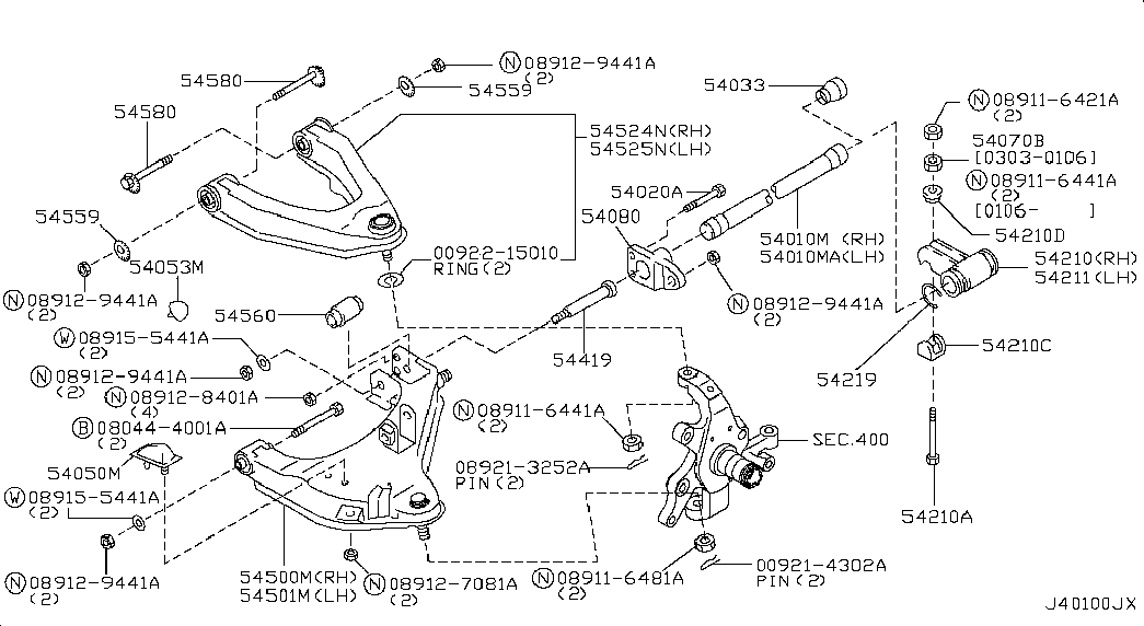 NISSAN 54524-VK385 - Länkarm, hjulupphängning xdelar.se