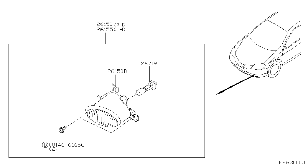 NISSAN 26296-AU300 - Glödlampa, dimstrålkastare xdelar.se