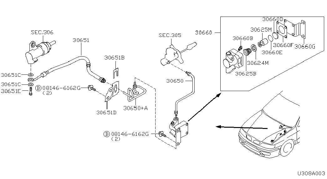 NISSAN 46237A4600 - Packning, insugsgrenrör xdelar.se