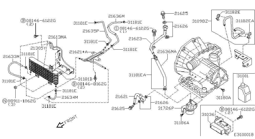 NISSAN KLE5000004 - Automatväxellådsolja (ATF) xdelar.se