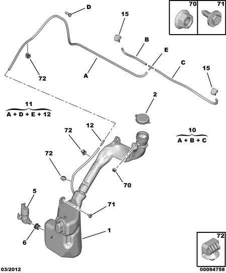 CITROËN 98 012 421 80 - Spolvätskepump, fönster xdelar.se