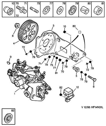 Opel 6 36 654 - Spännrulle, tandrem xdelar.se