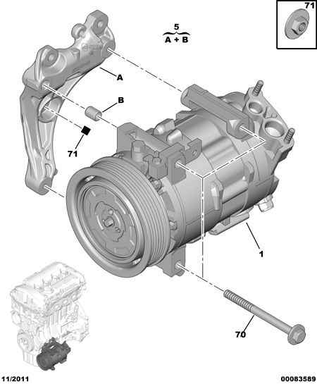 CITROËN 6453.WF - Kompressor, klimatanläggning xdelar.se