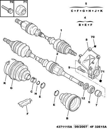 CITROËN 3293.A1 - Bälgar, drivaxel xdelar.se