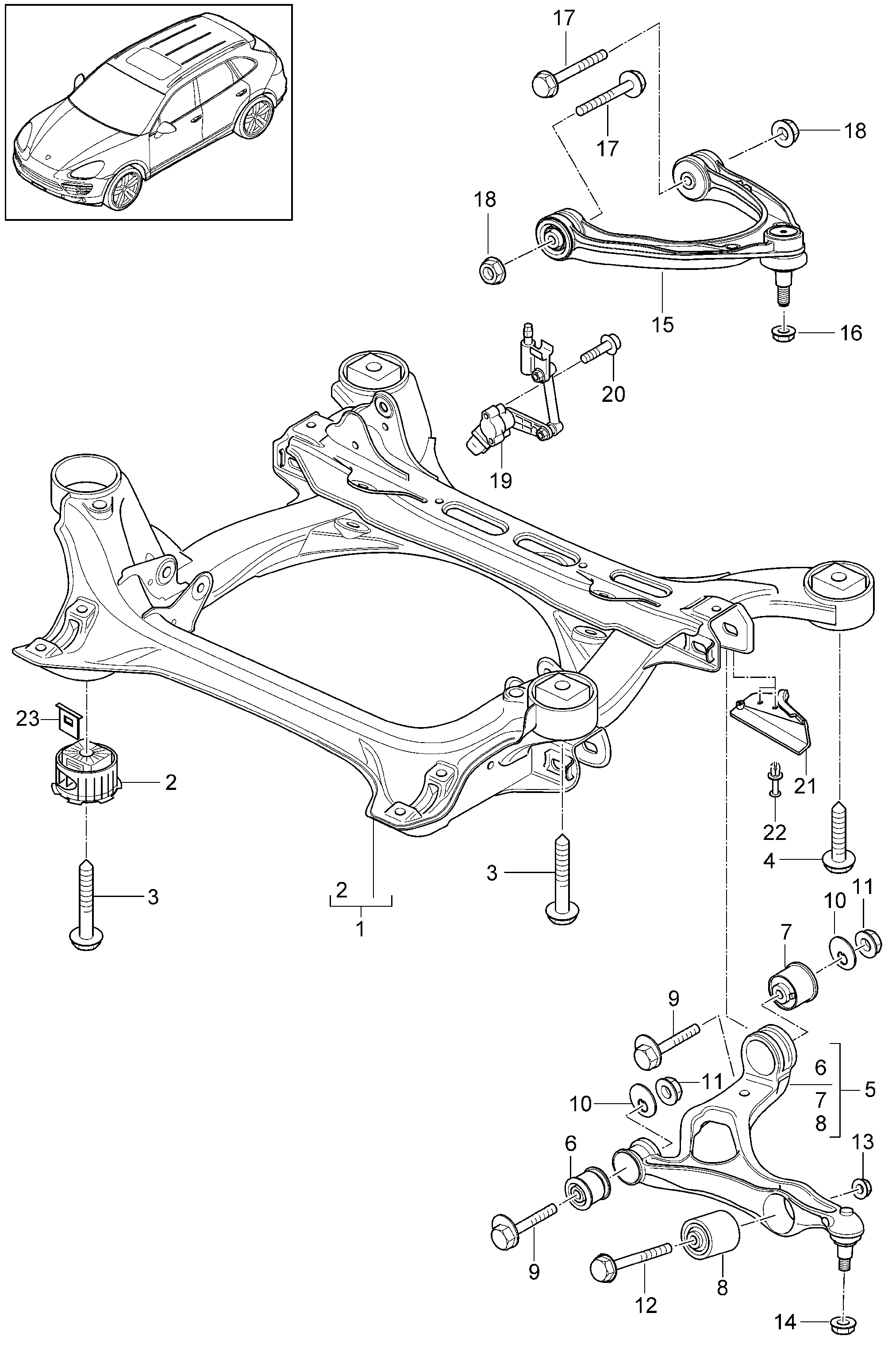 Porsche 958 341 053 00 - Länkarm, hjulupphängning xdelar.se