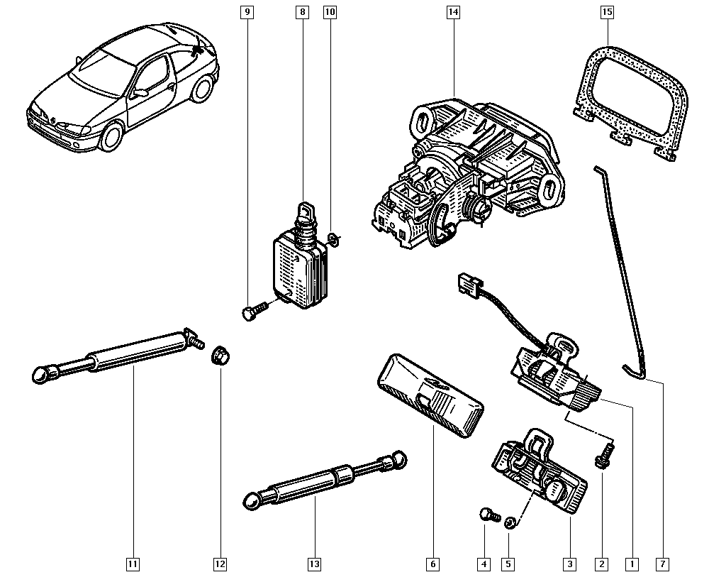 RENAULT 7700838487 - Gasfjäder, bagageutrymme xdelar.se