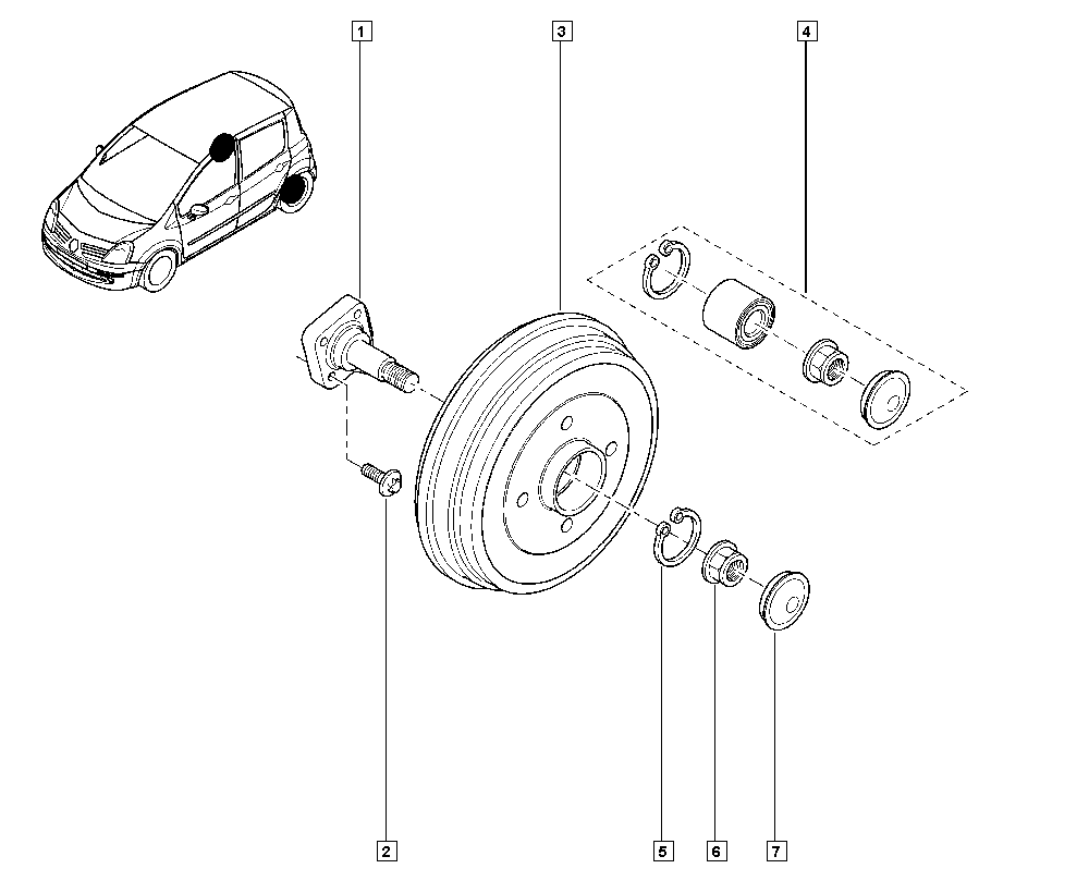 RENAULT 7703066035 - Hjullagerssats xdelar.se