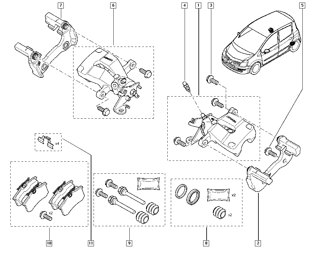 RENAULT 7701059987 - Styrlagersats, bromsok xdelar.se