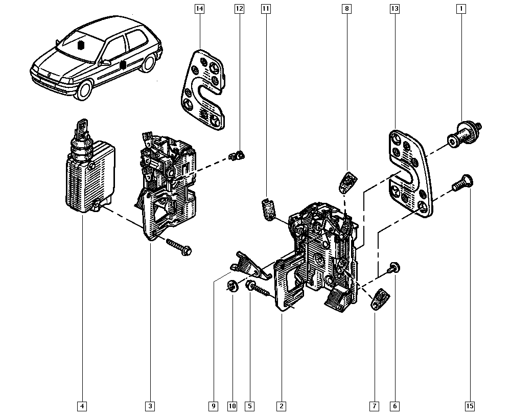 RENAULT 7701039565 - Dörrstängning xdelar.se