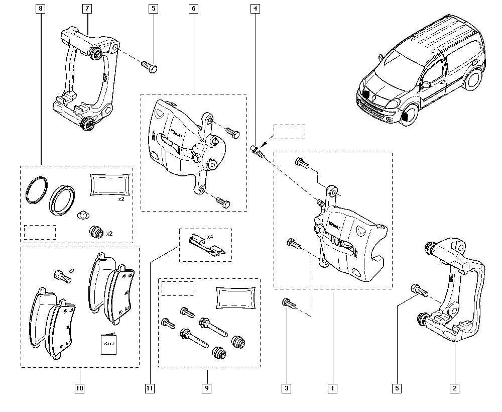 RENAULT TRUCKS 410601334R - Bromsbeläggssats, skivbroms xdelar.se