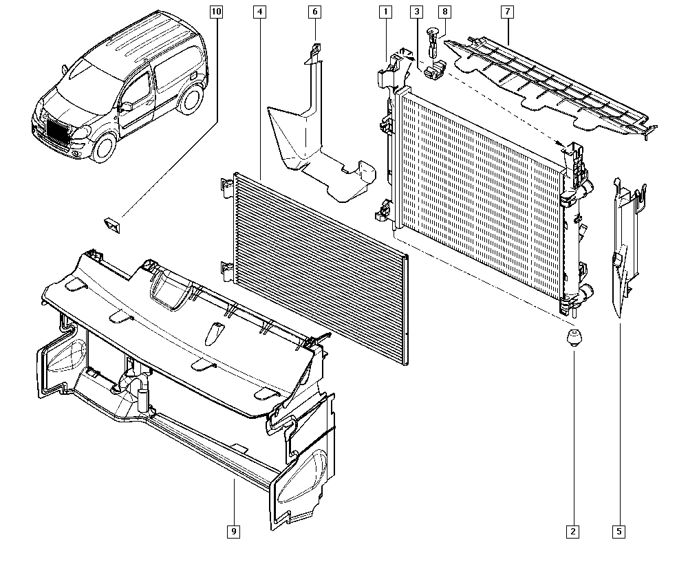 RENAULT 82 00 455 795 - Kondensor, klimatanläggning xdelar.se