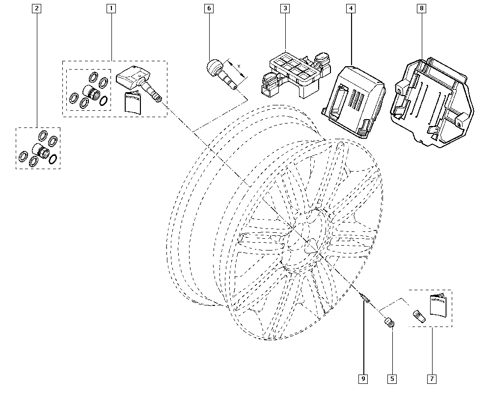 RENAULT 400012631R - Hjulsensor, däcktryckskontrollsystem xdelar.se