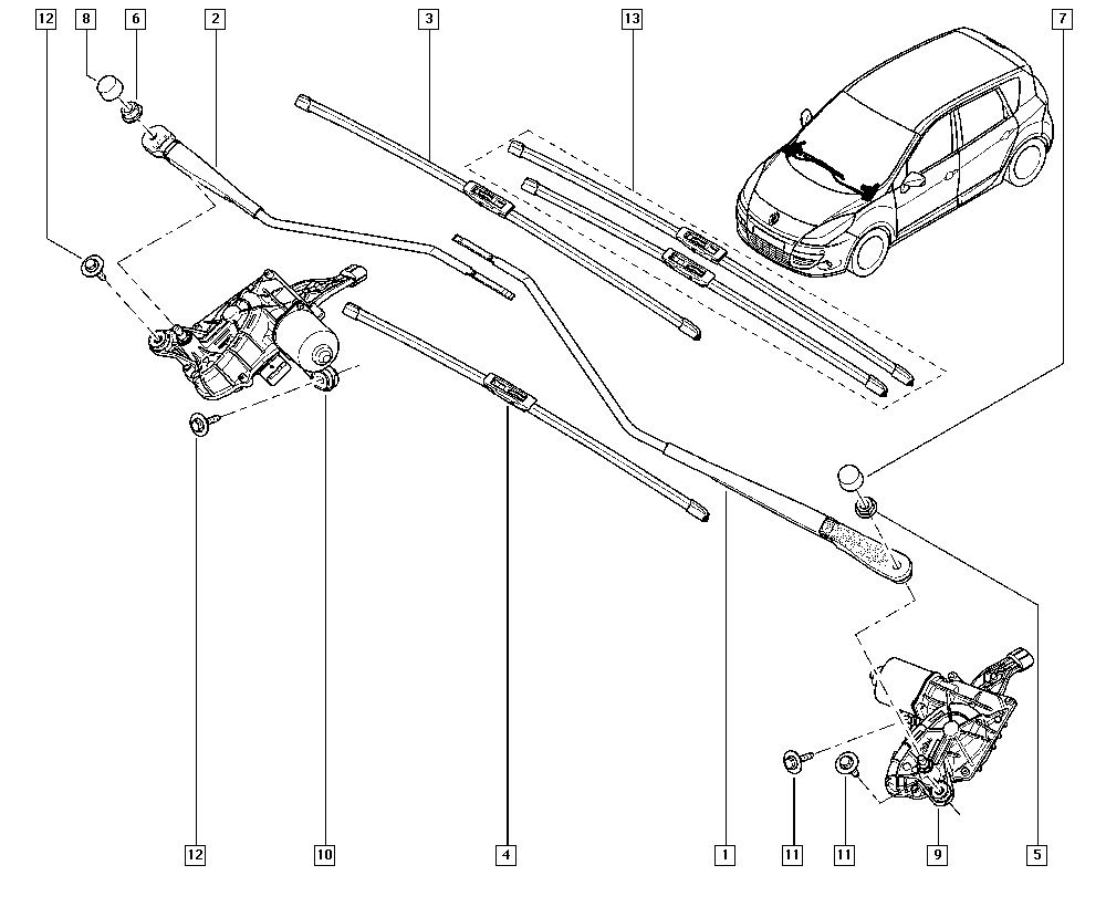 RENAULT 28 89 072 22R - Torkarblad xdelar.se