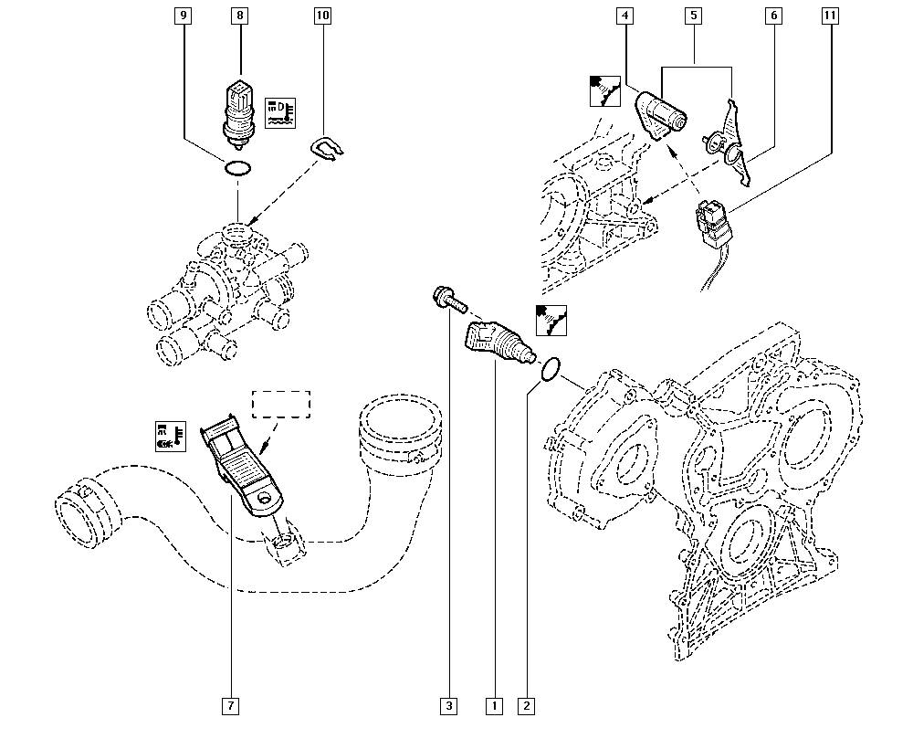 RENAULT 7700111502 - Sensor, kylmedietemperatur xdelar.se