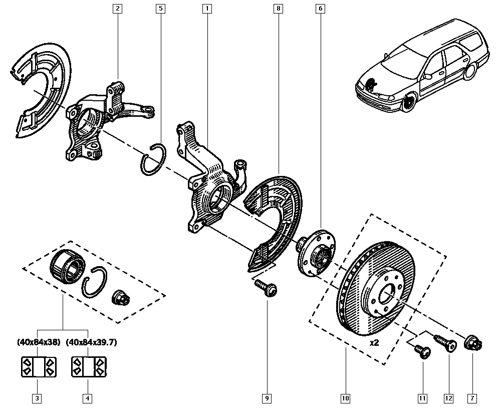 RENAULT 77 01 205 972 - Hjullager xdelar.se