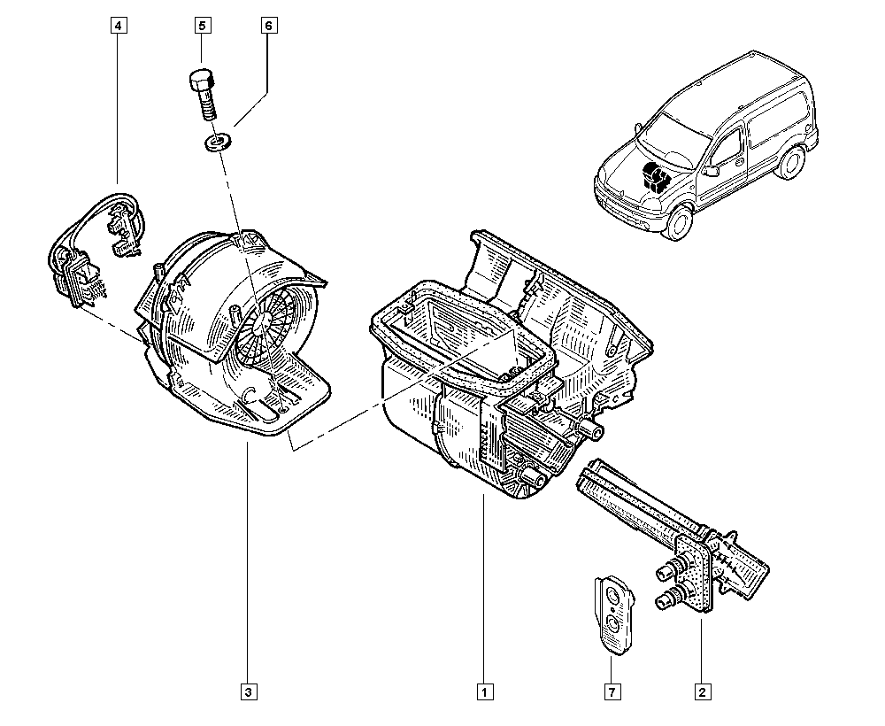 RENAULT 77 01 205 538 - Värmeväxlare, kupévärmare xdelar.se