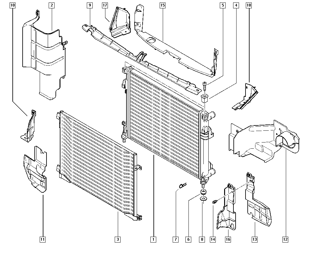 RENAULT 77 00 312 901 - Kondensor, klimatanläggning xdelar.se