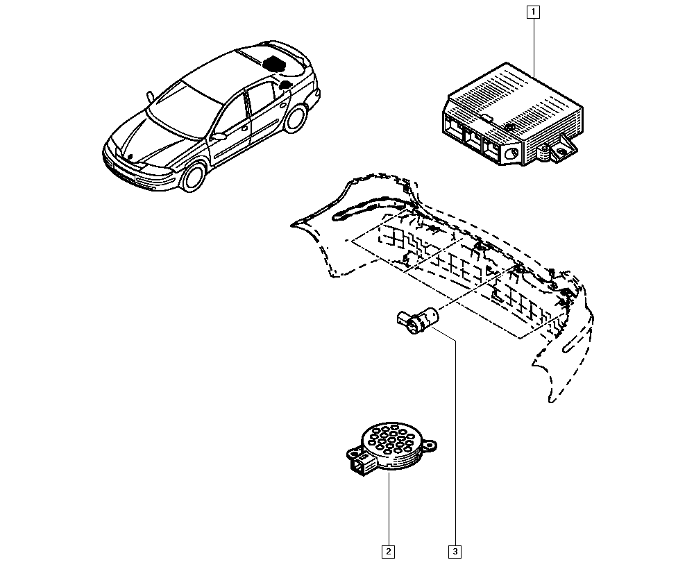 RENAULT 82 00 049 263 - Sensor, parkeringshjälp xdelar.se