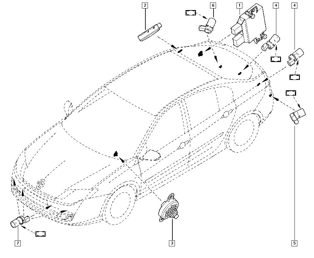 RENAULT 28 44 221 46R - Sensor, parkeringshjälp xdelar.se