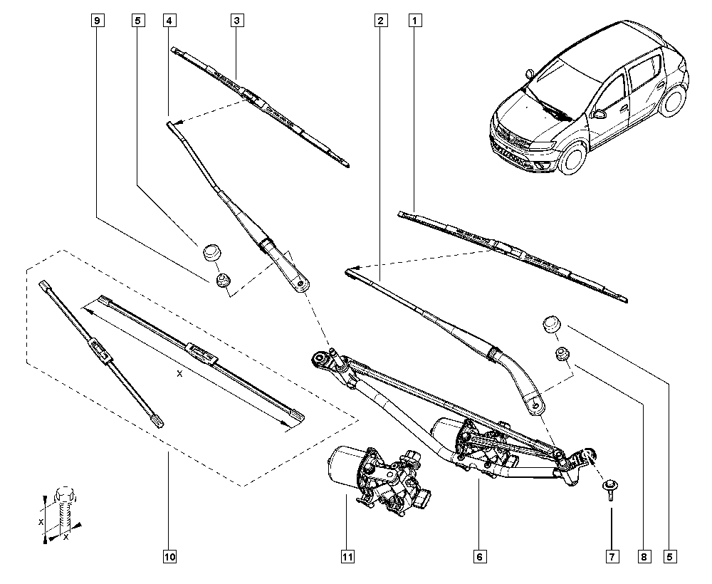 RENAULT 288817528R - Torkarblad xdelar.se