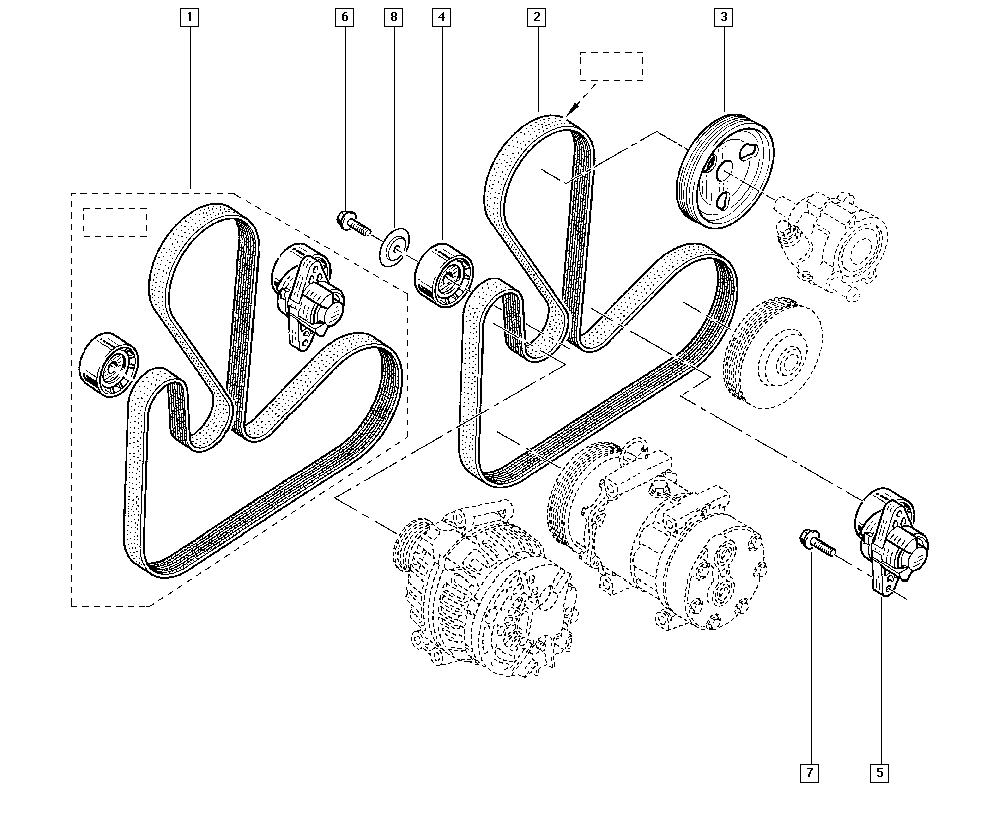 RENAULT 11 92 330 42R - Styrrulle, flerspårsrem xdelar.se