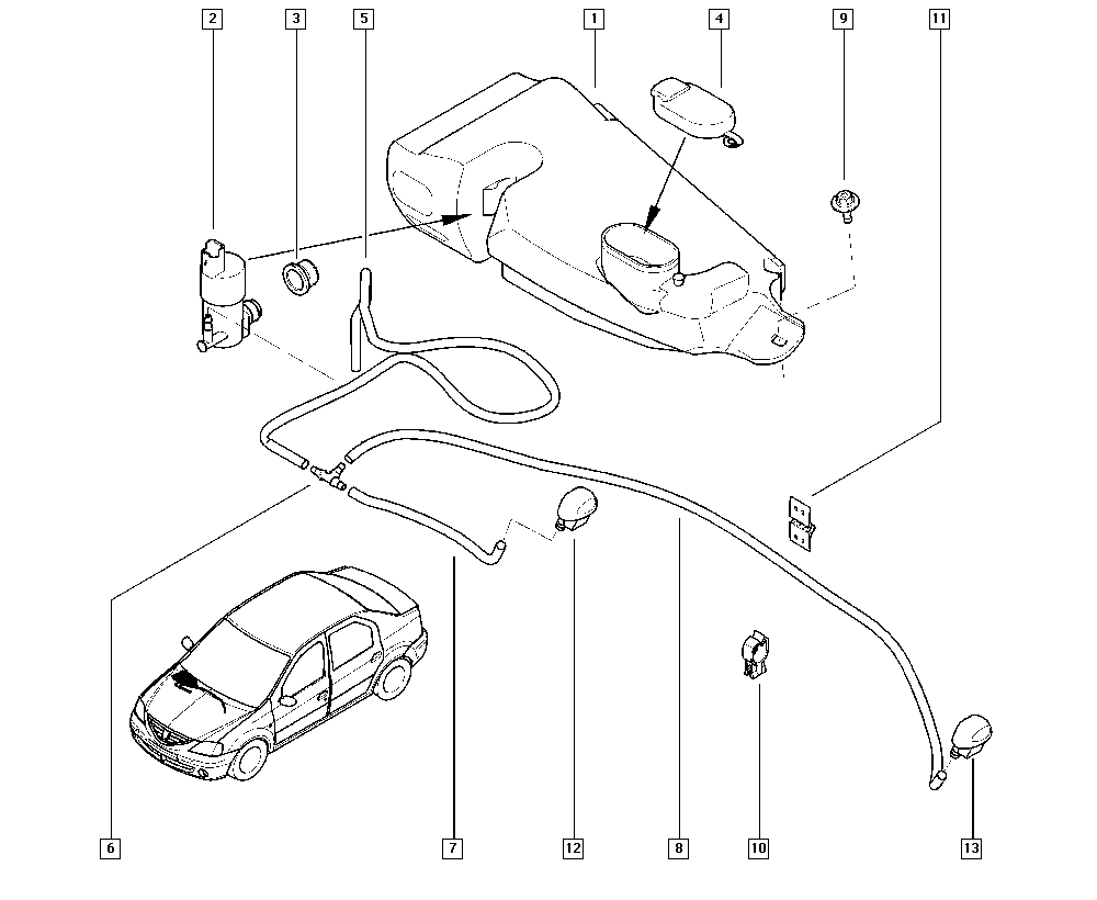 DACIA 6001549443 - Spolvätskepump, fönster xdelar.se