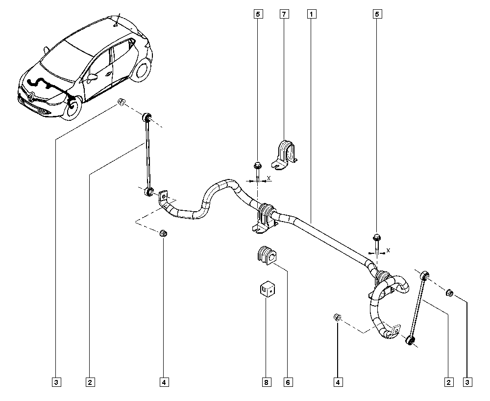 RENAULT 551107041R - Länk, krängningshämmare xdelar.se