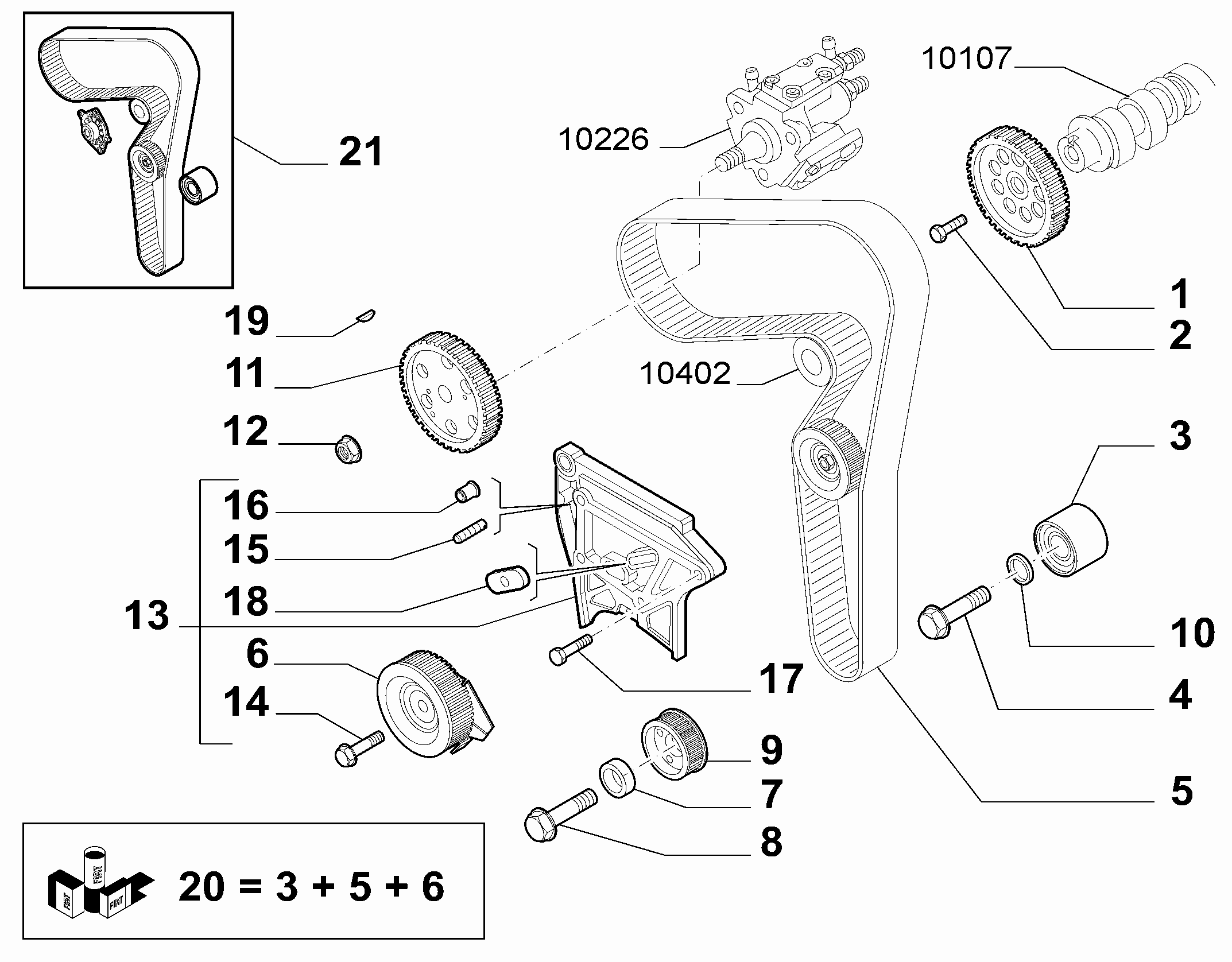 FIAT 71747799 - Spännrulle, tandrem xdelar.se