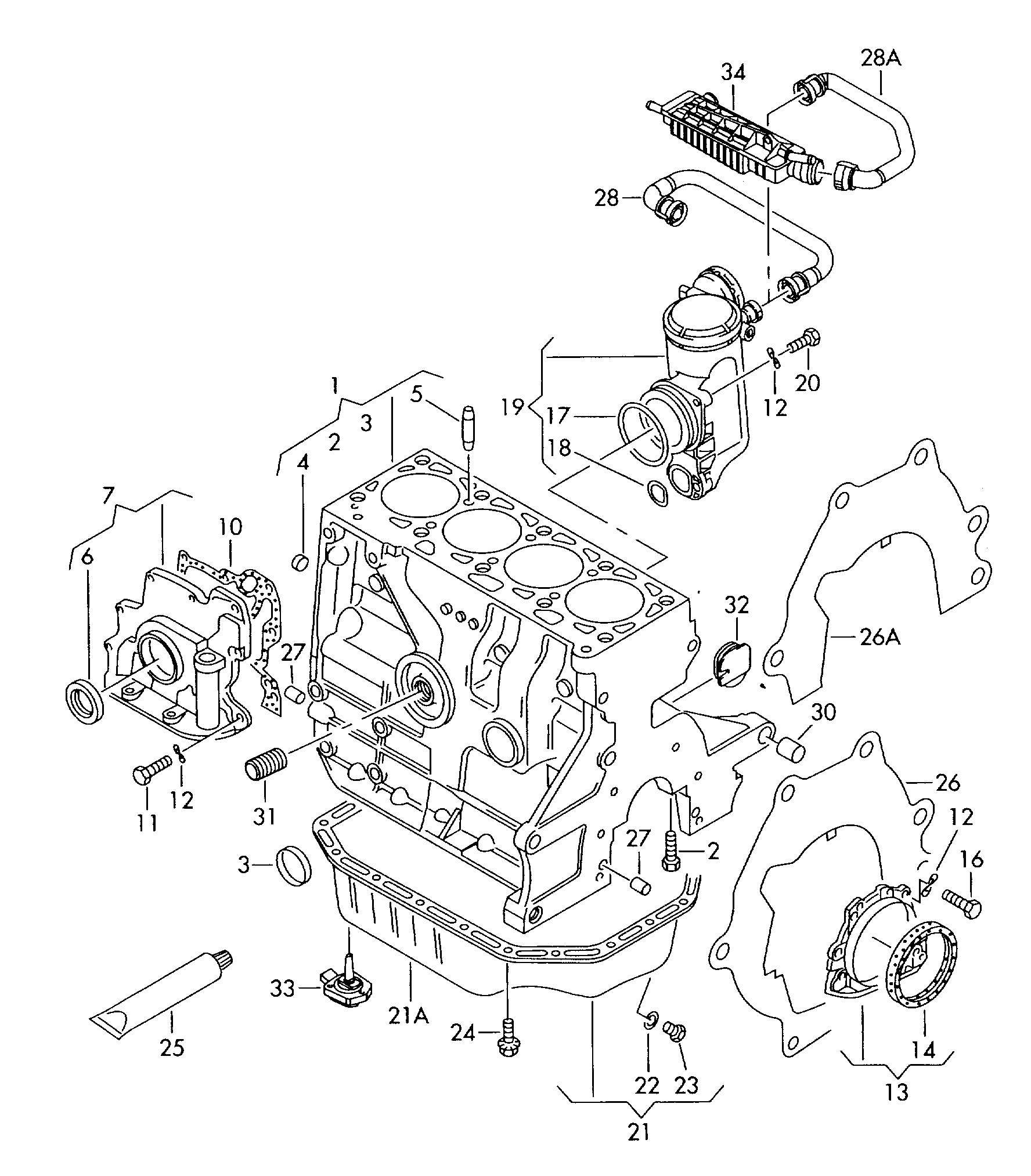 VAG 036103101BH - Komplett motor xdelar.se