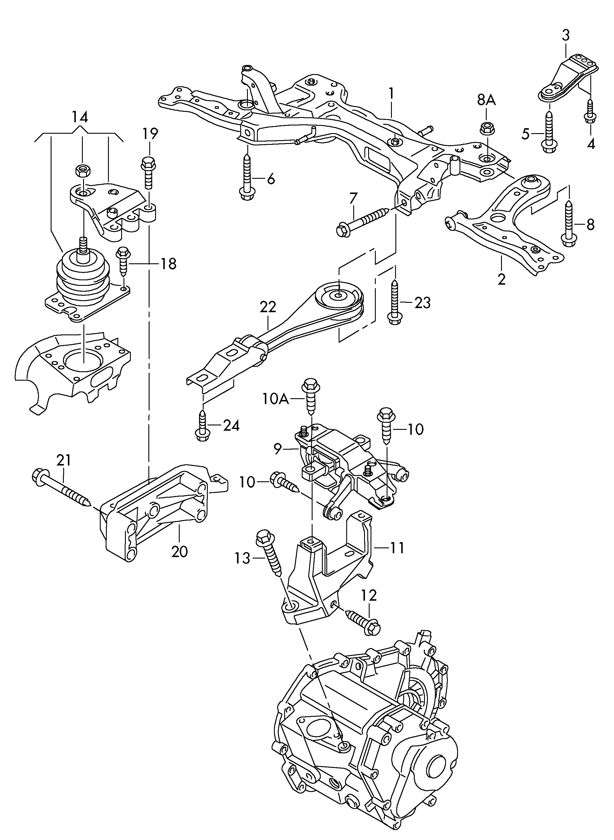 VAG N  10332002 - Reparationssats, hjulupphängning xdelar.se