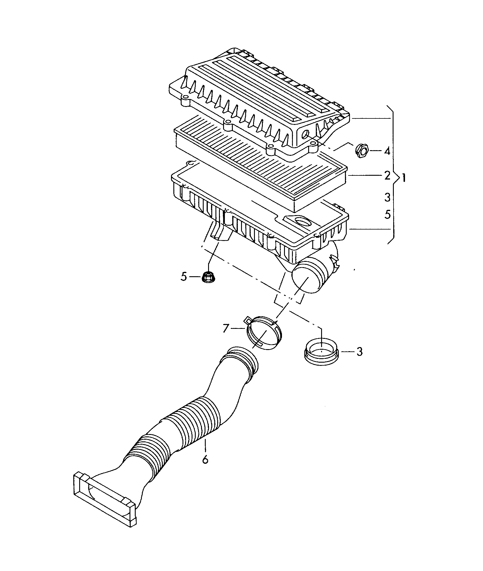 VAG 1T0805971 - Luftmunstycke, instrumentpanel xdelar.se