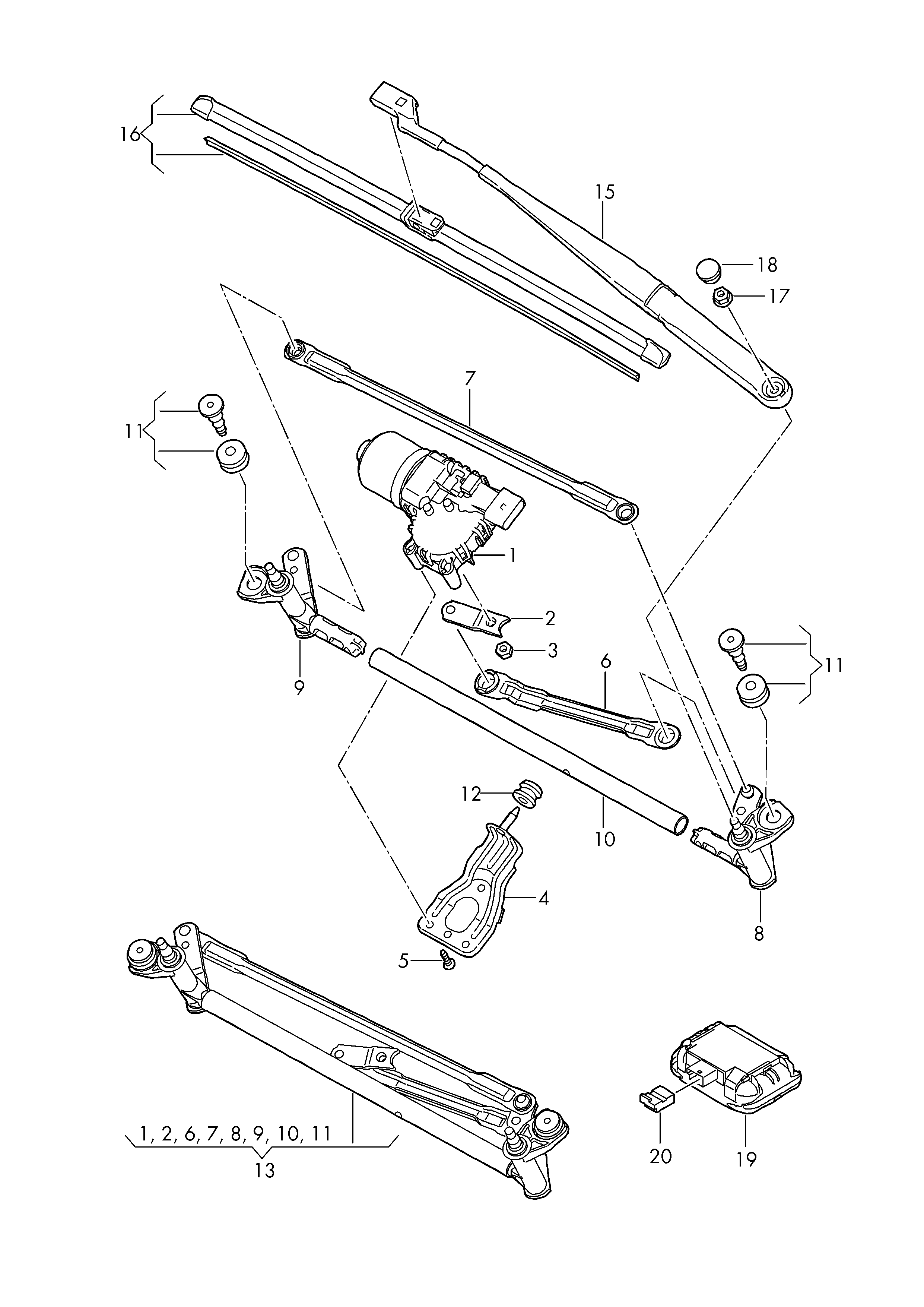 Seat 6J1 955 425 - Torkarblad xdelar.se