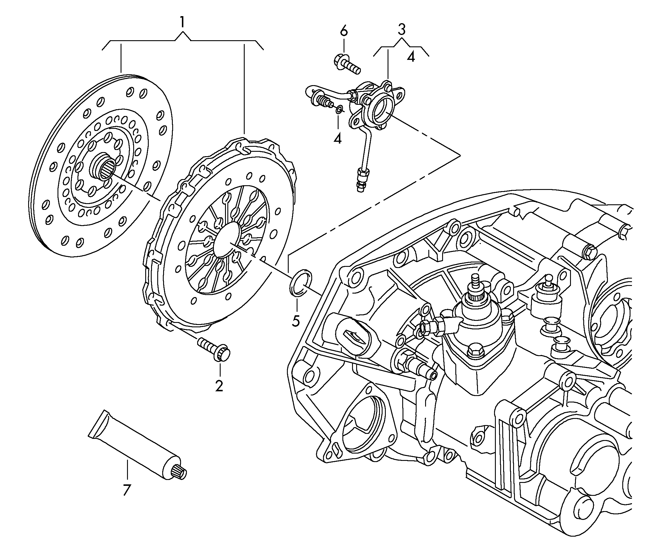 AUDI 0A5 141 671 E - Urtrampningsmekanism, koppling xdelar.se