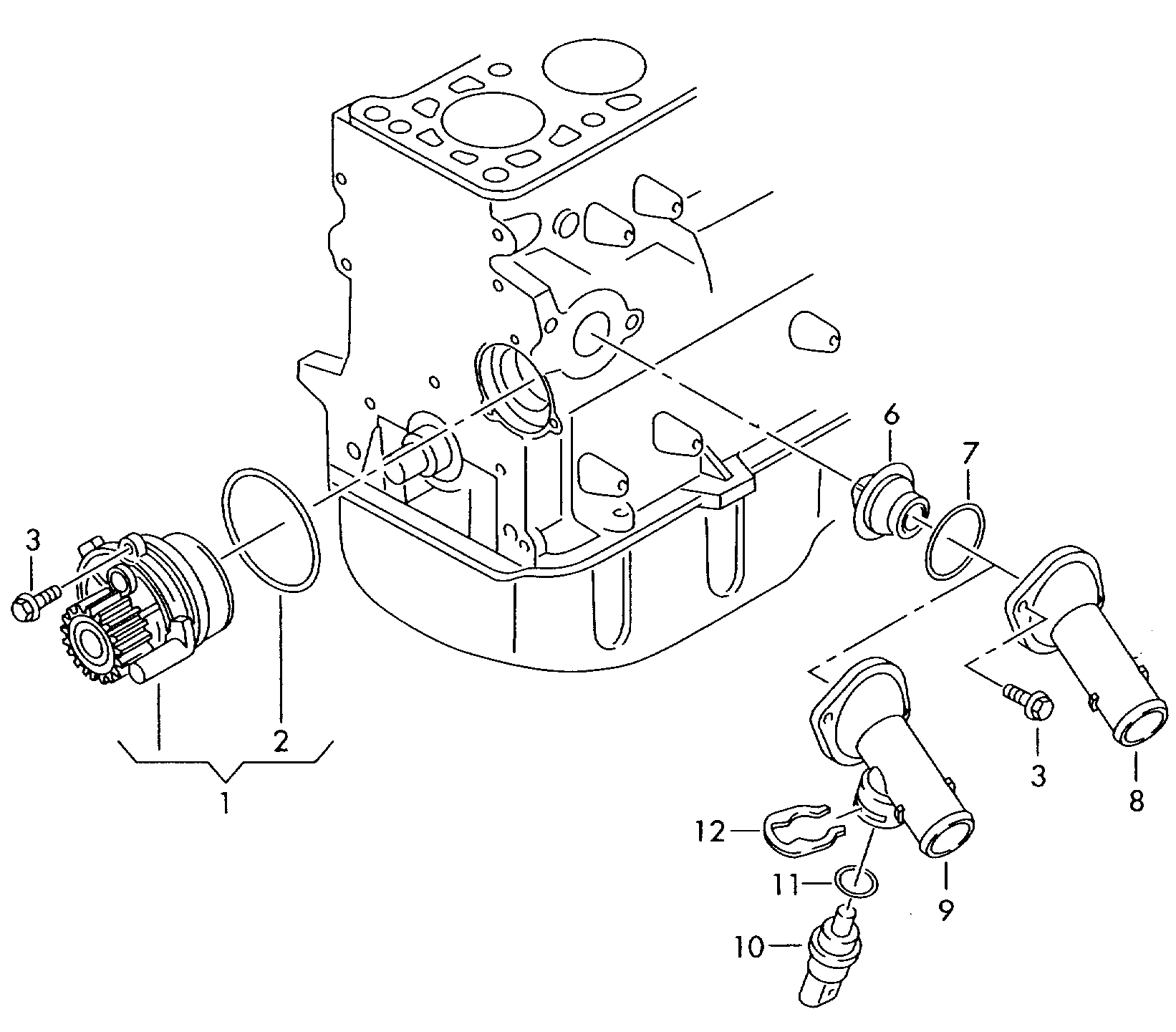 VW 06B 121 011 M - Vattenpump xdelar.se