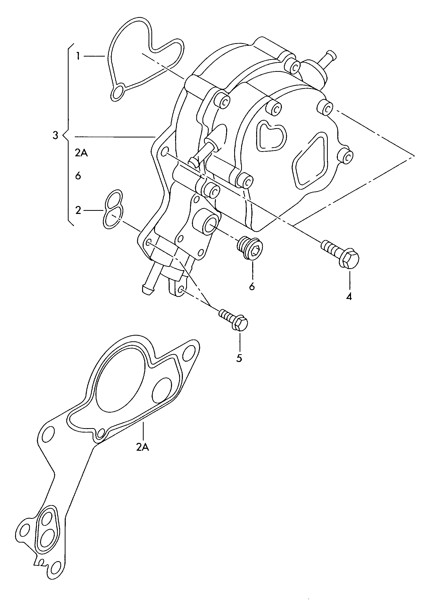 VAG 038 145 215 - Vakuumpump, bromssystem xdelar.se