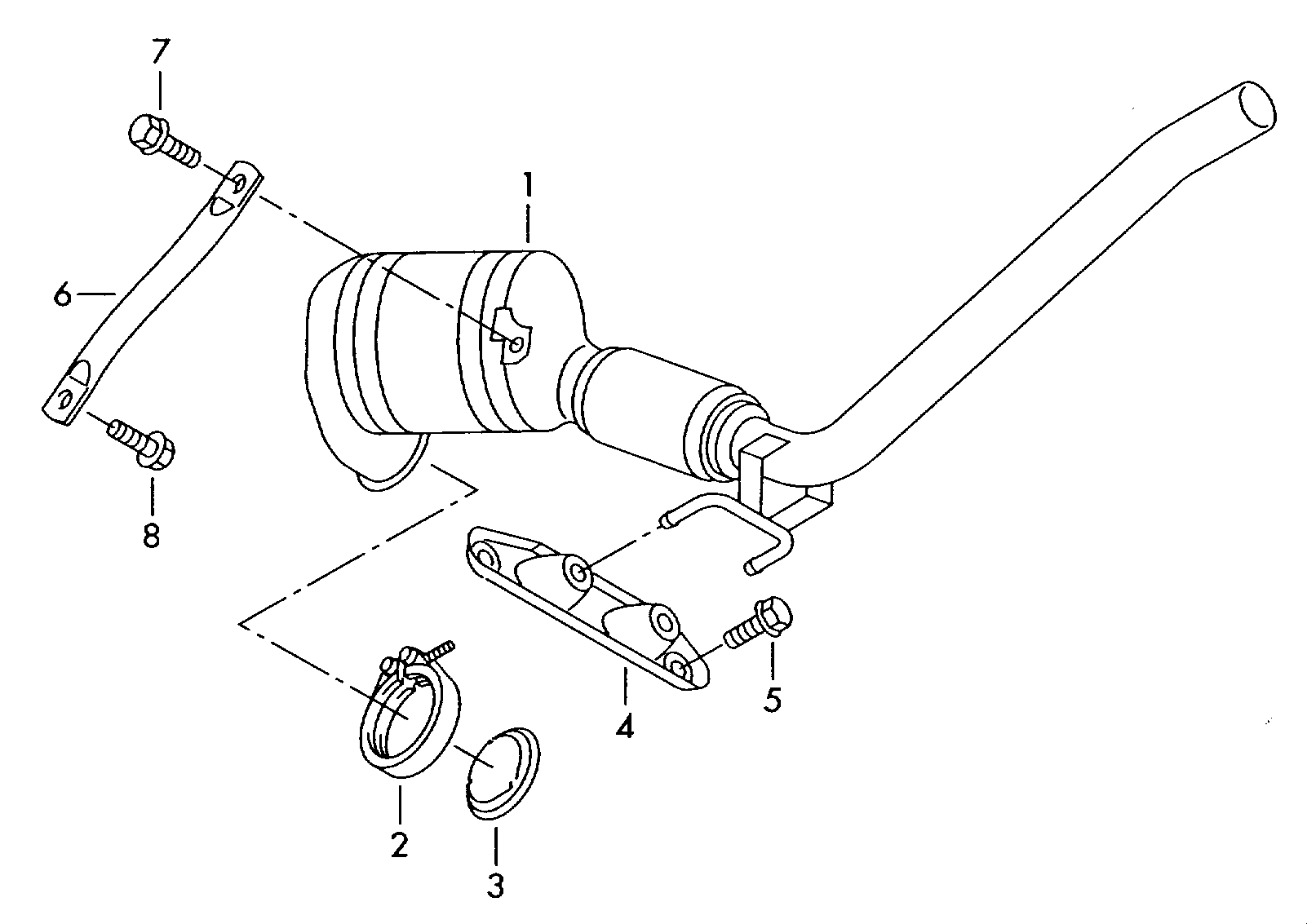 VAG N  10209009 - Mutter avgasgrenrör xdelar.se