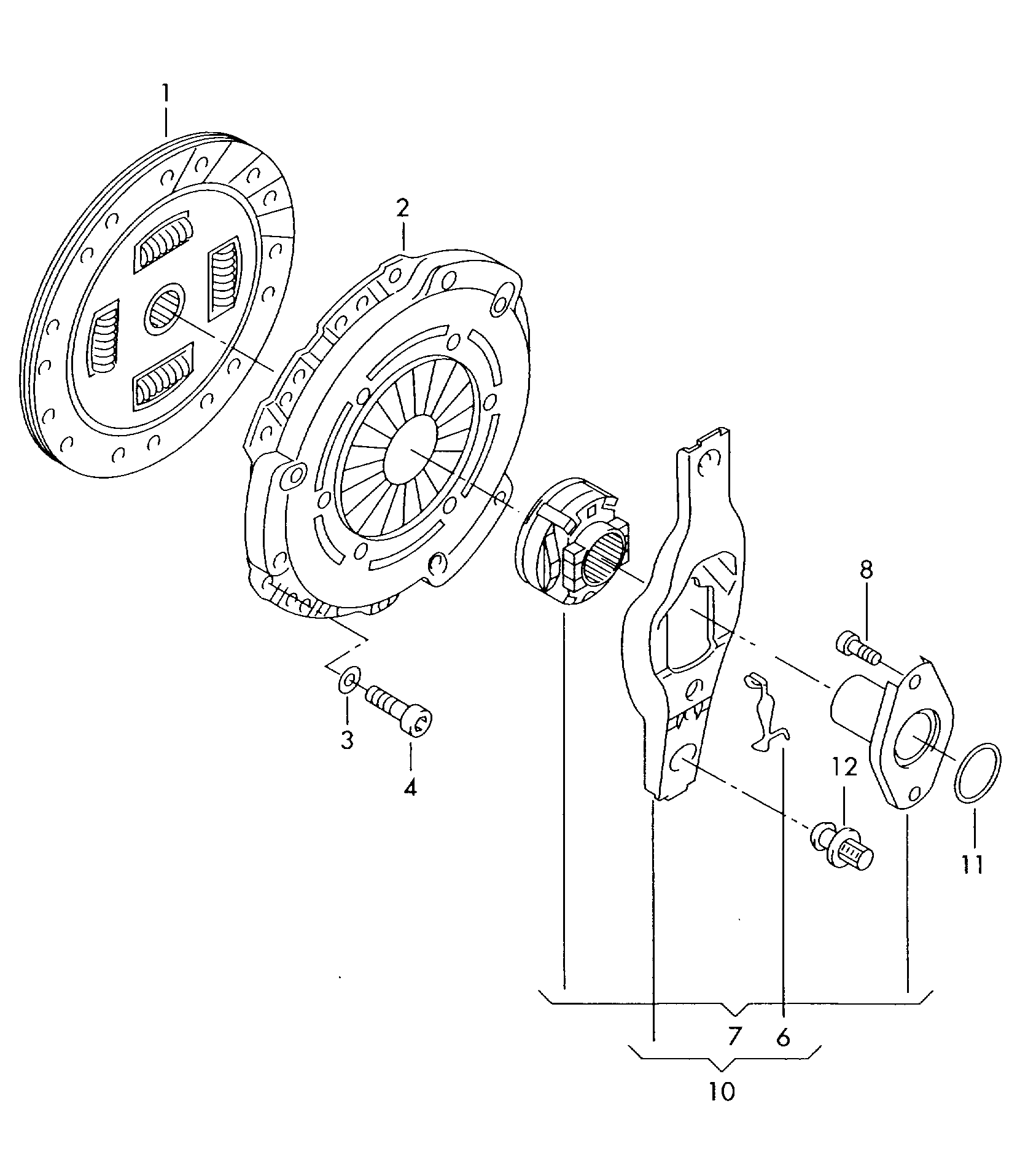 VAG 02T 141 170 B - Urtrampningsmekanism, koppling xdelar.se