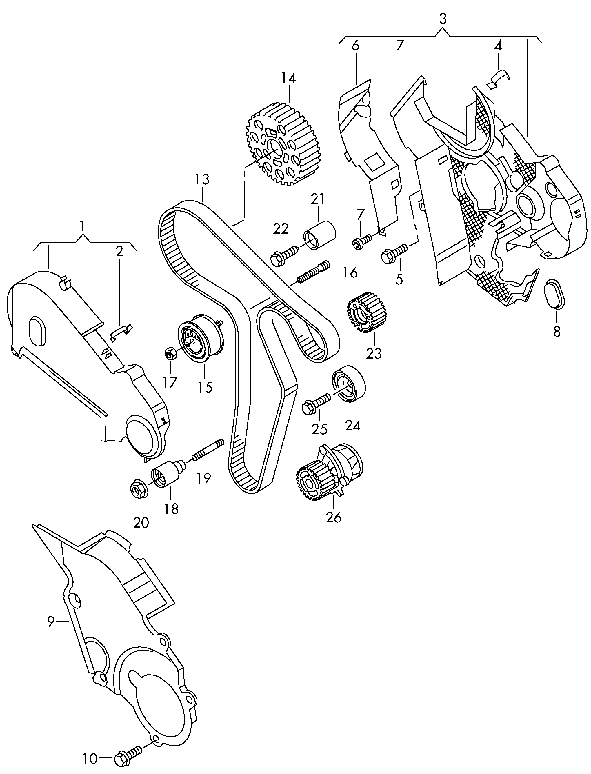 AUDI 03L 109 119 J - Kuggrem xdelar.se