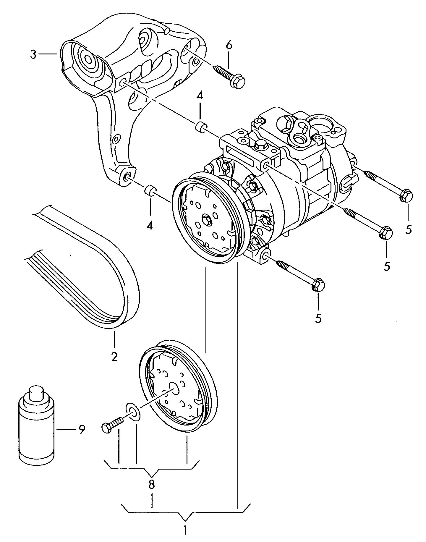 Seat 1K0 820 808 A - Kompressor, klimatanläggning xdelar.se