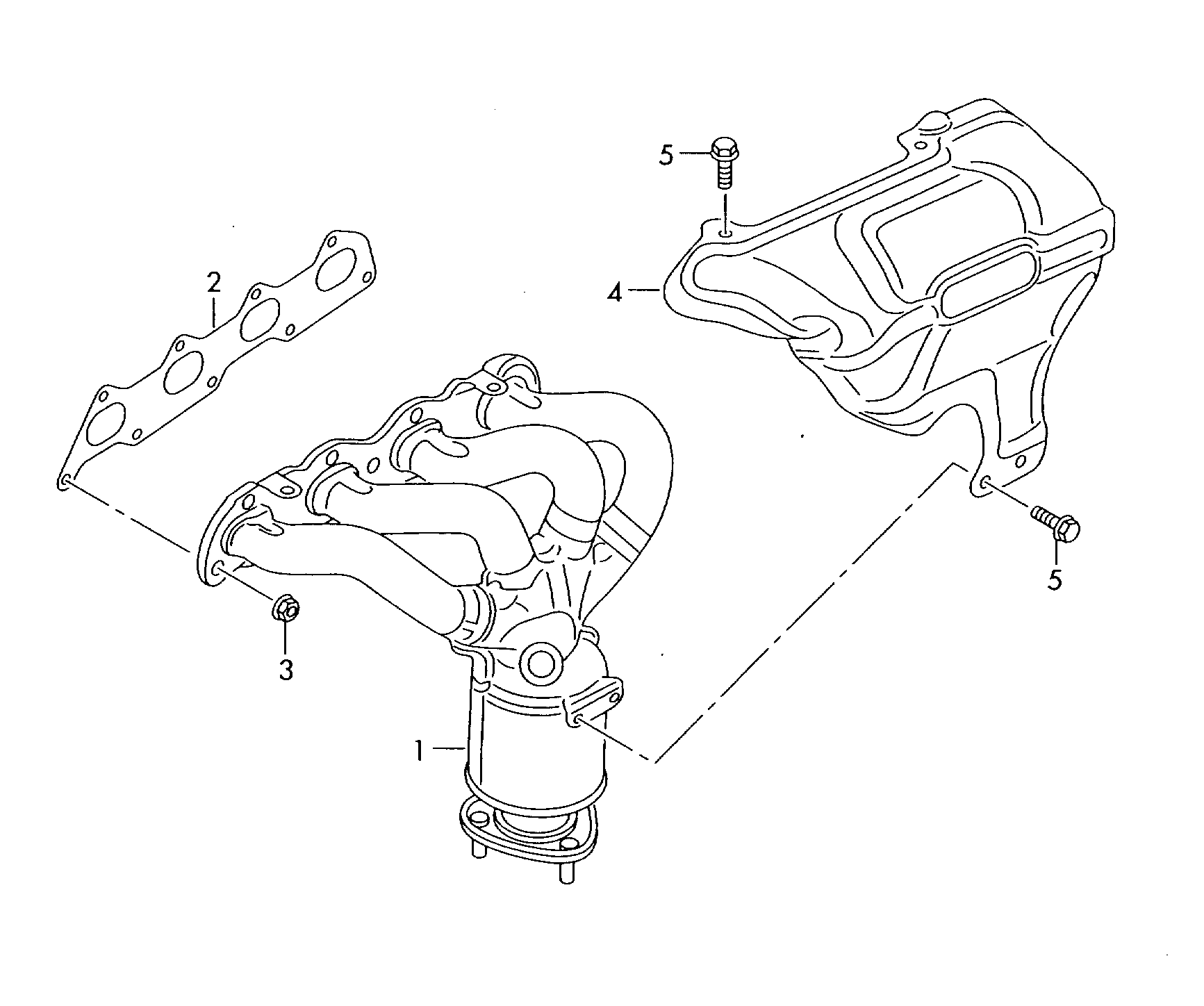 Seat 036 253 039 F - Packning, avgasgrenrör xdelar.se