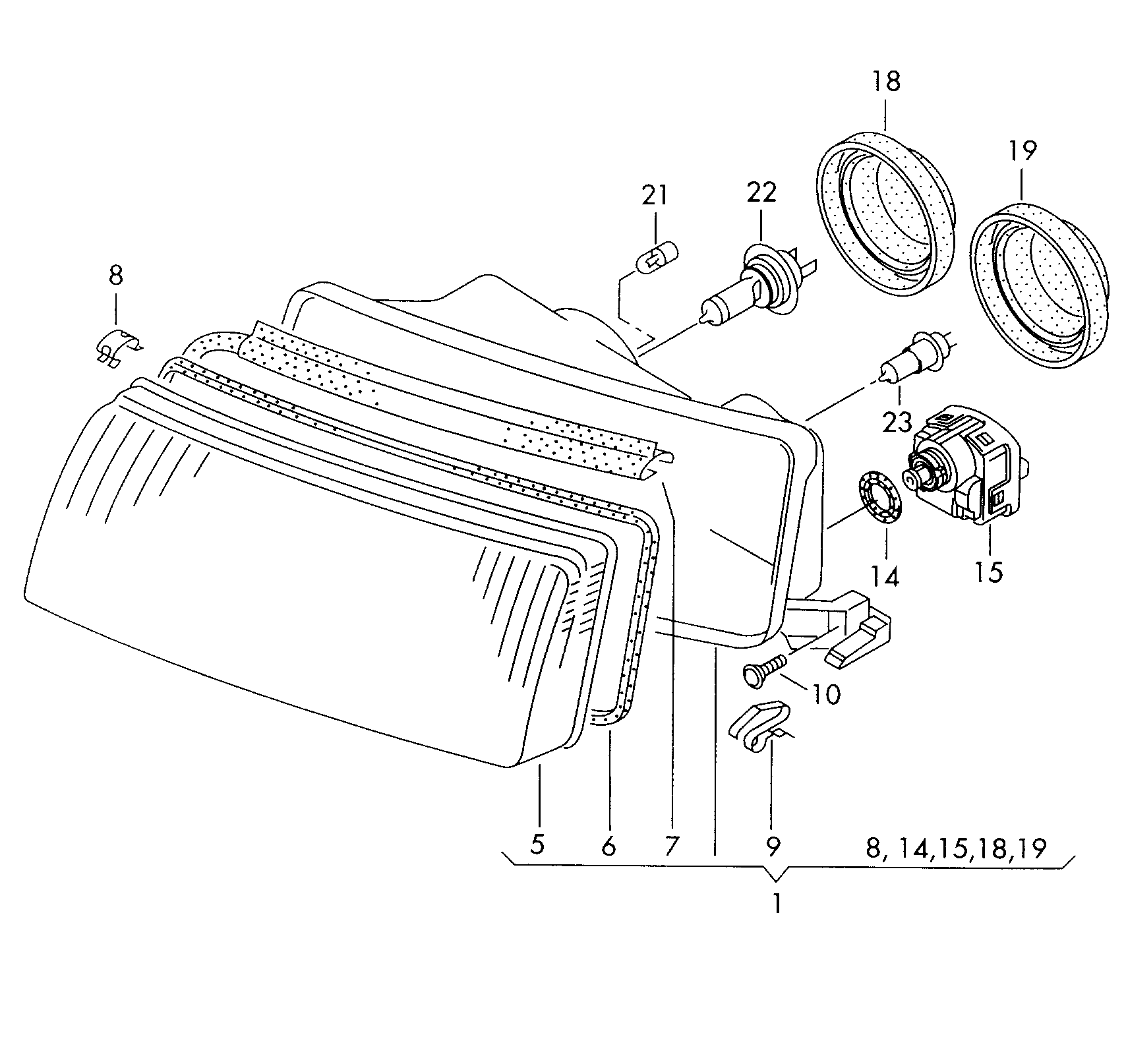 VAG 000 998 200 - Glödlampa, dimstrålkastare xdelar.se