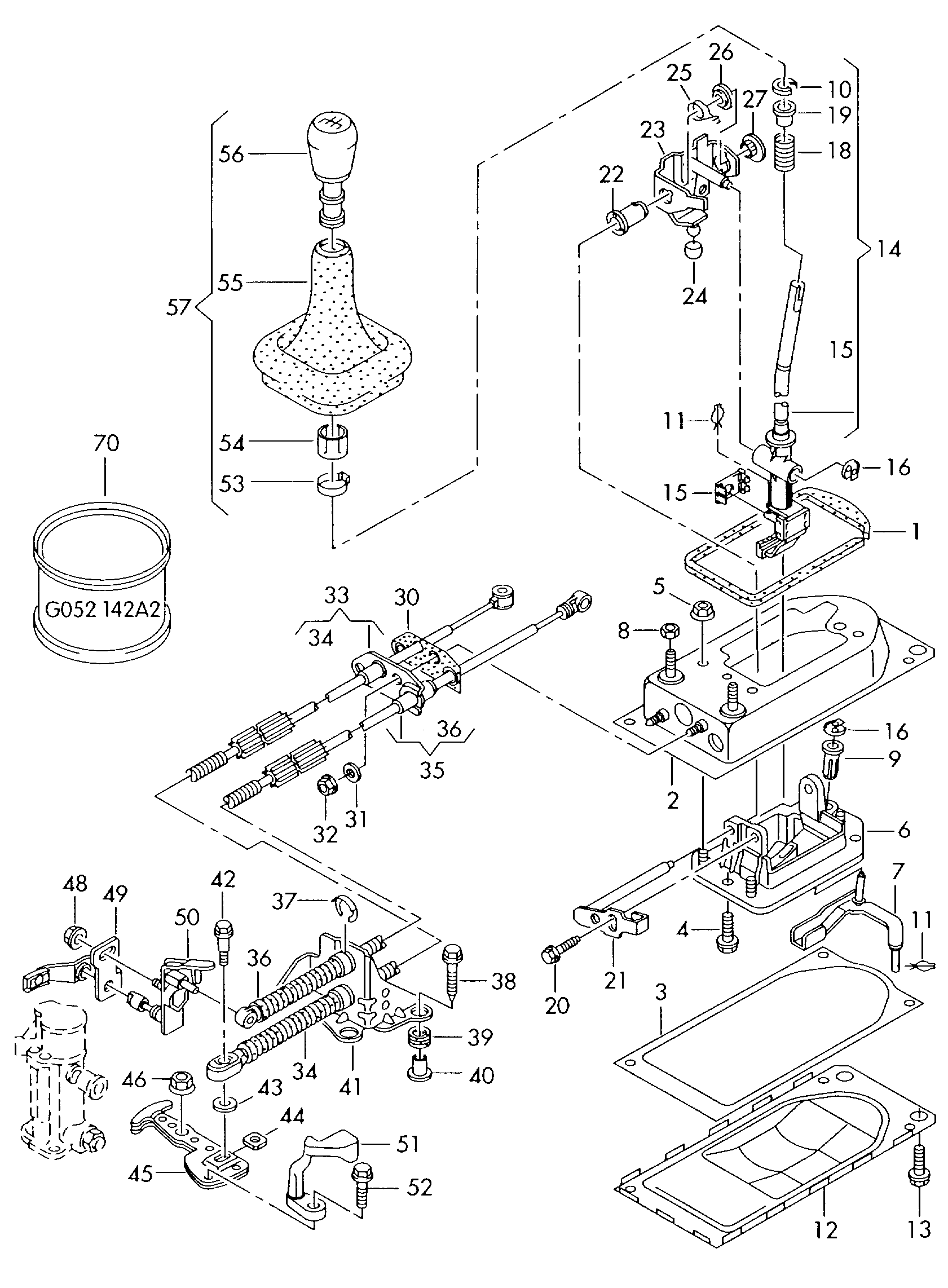 Seat 357 711 217 - Bussning, växelspak xdelar.se