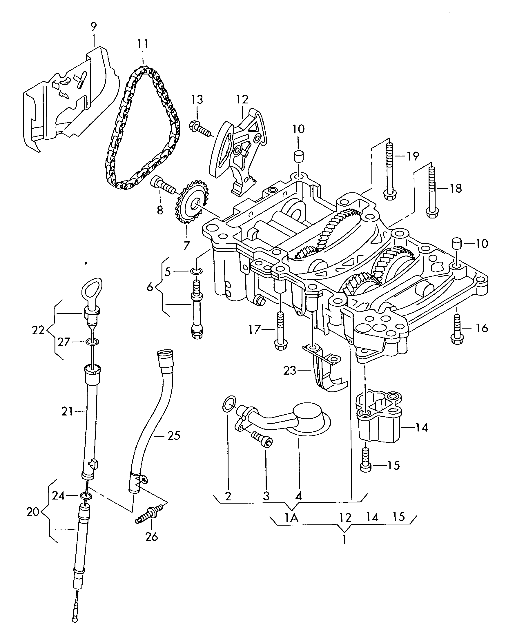 VW 06F 115 251 A - Sil, oljepump, sugrör xdelar.se