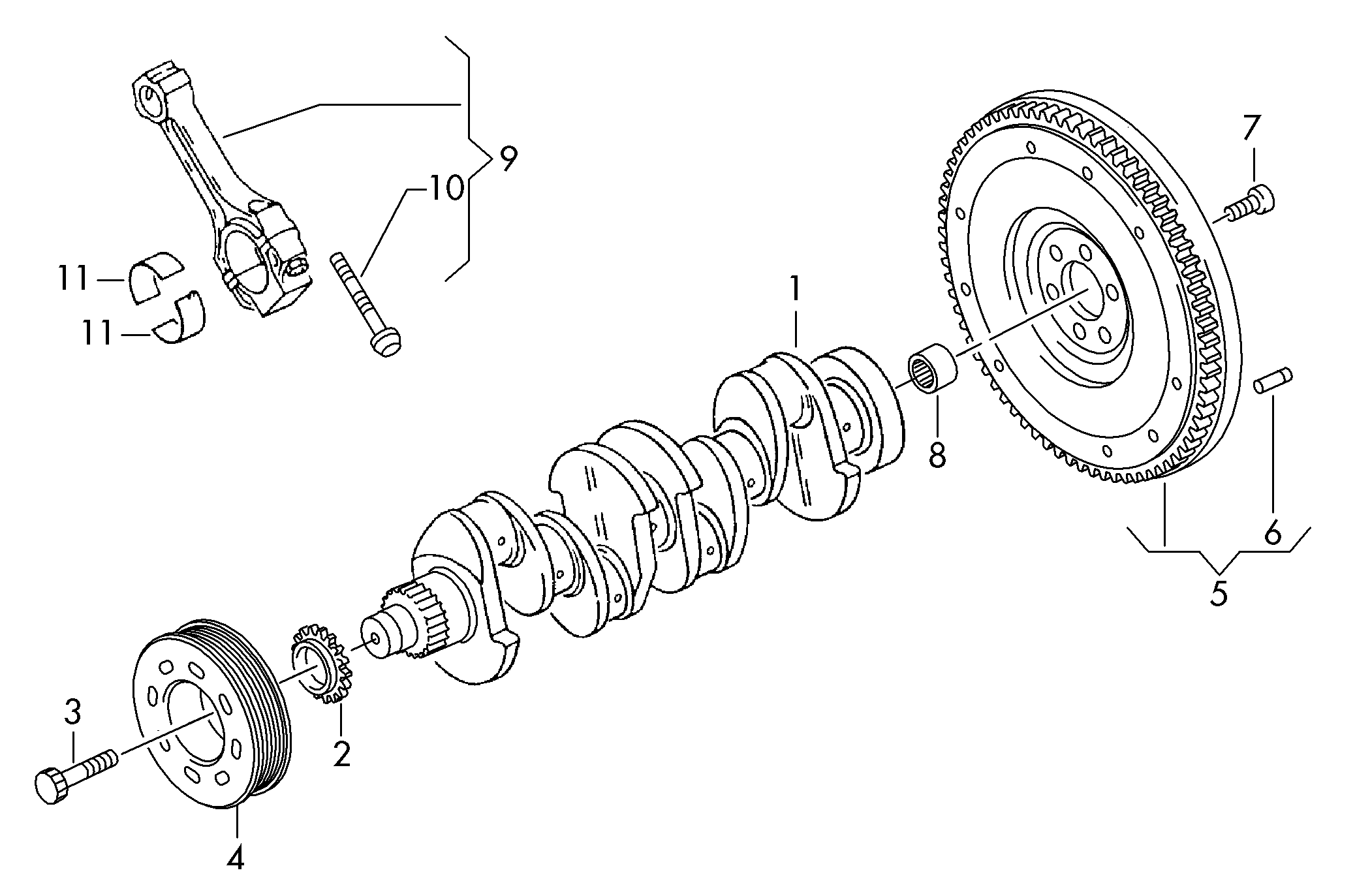 VAG WHT005434 - Vevstaksbult xdelar.se