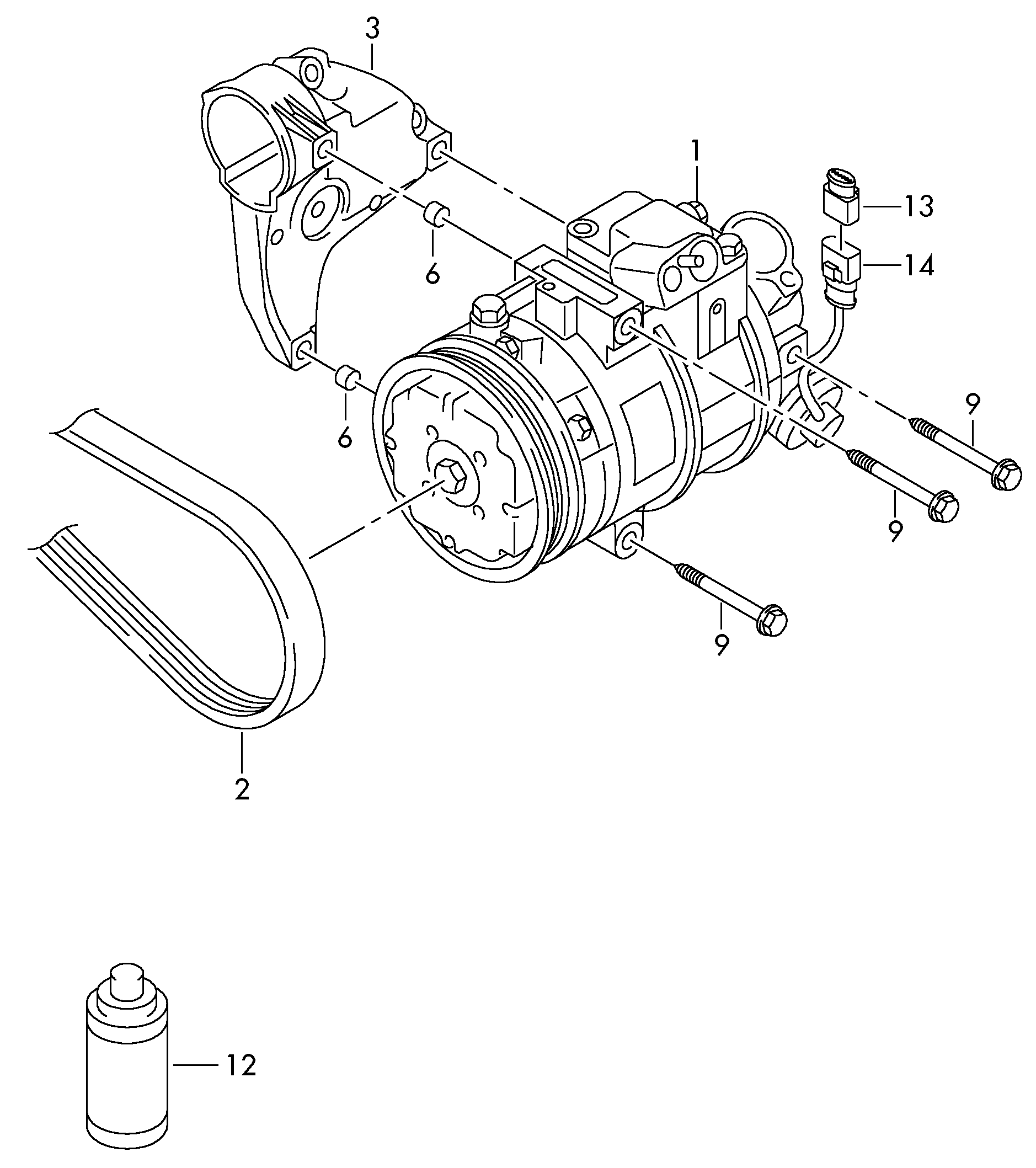 VAG 6R0820803E - Kompressor, klimatanläggning xdelar.se