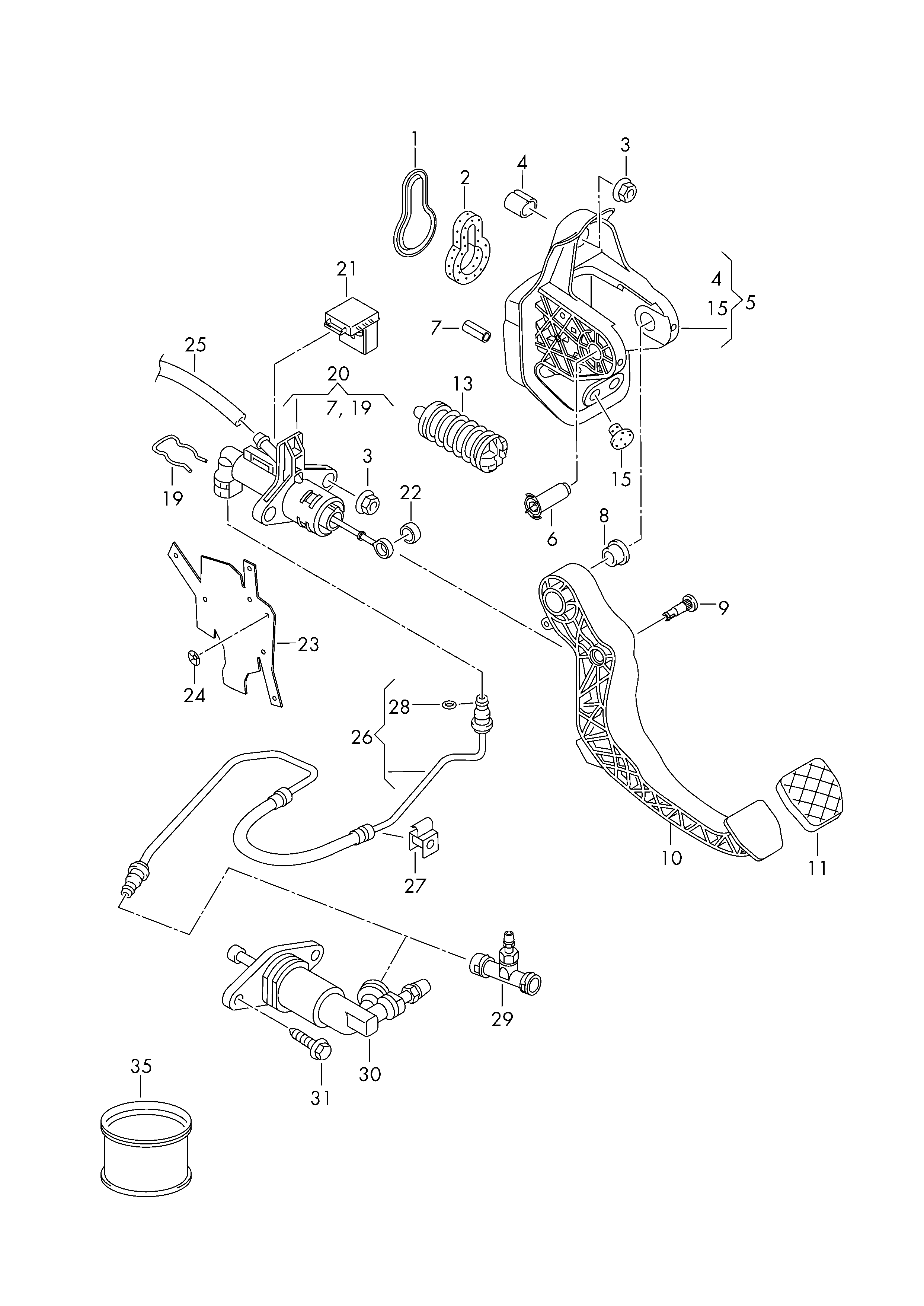 VAG 6C0 927 810 A - Kontakt, kopplingsstyrning (motorstyrning) xdelar.se