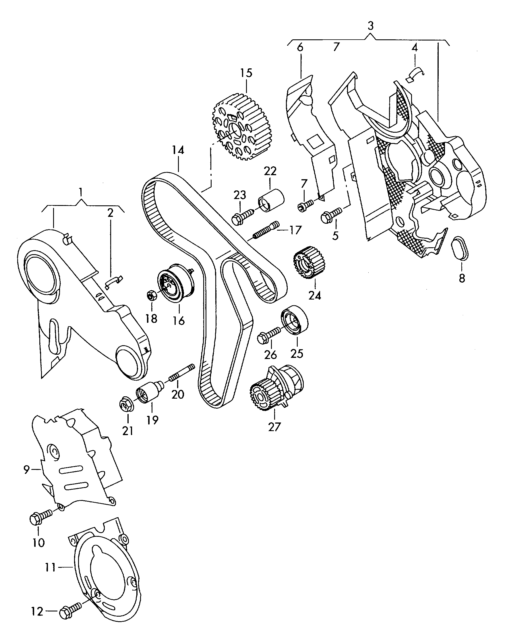 Seat 03L 109 244 C - Styrrulle, kuggrem xdelar.se