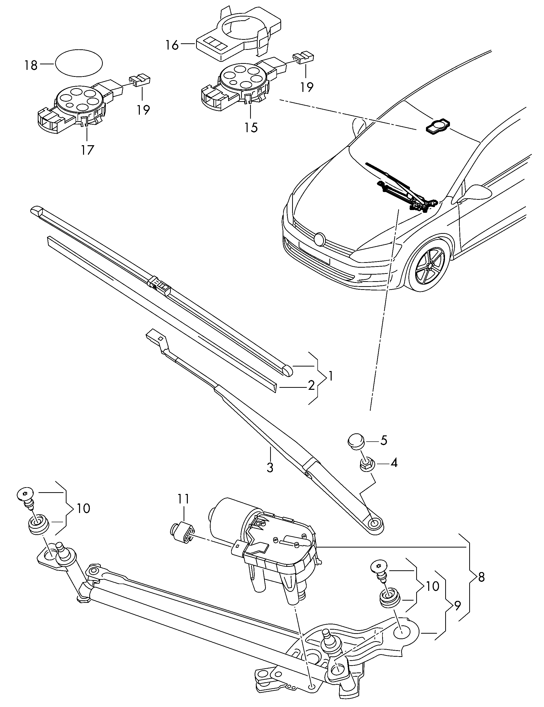 VW 5Q0 955 547A - Regnsensor xdelar.se