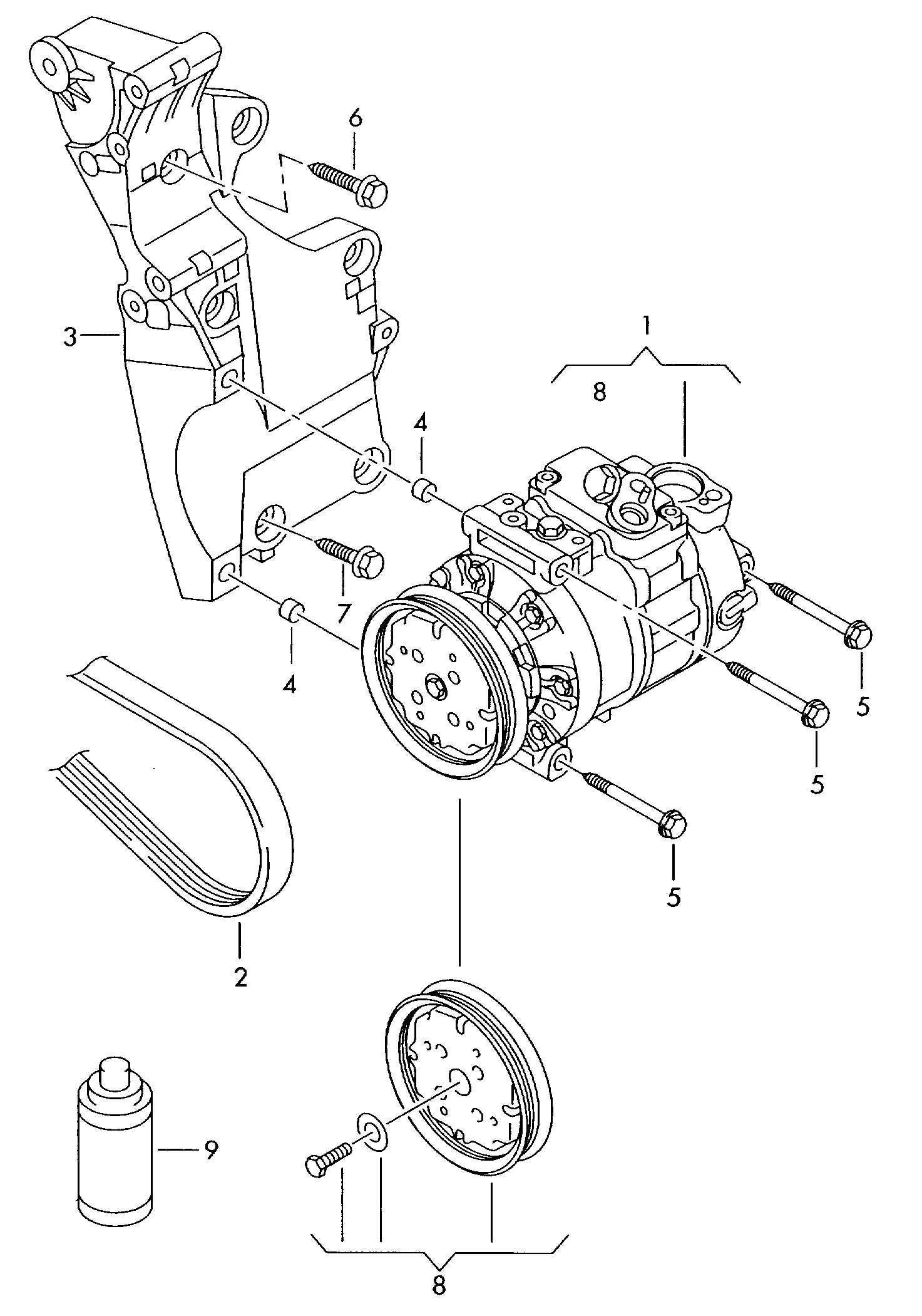 CUPRA 1K0820859Q - A/C compressor xdelar.se