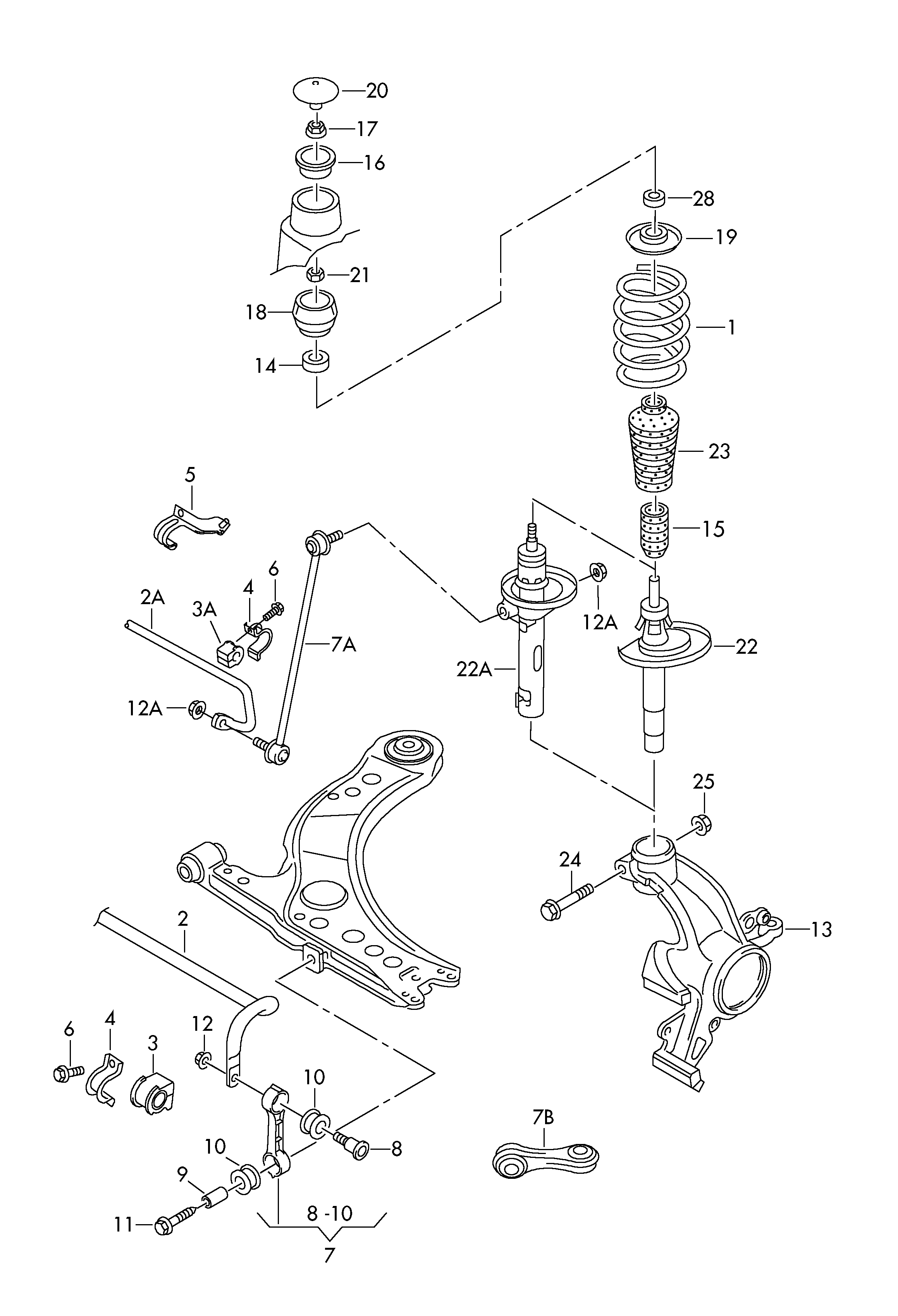 VAG 1J0411105C - Spiralfjäder xdelar.se